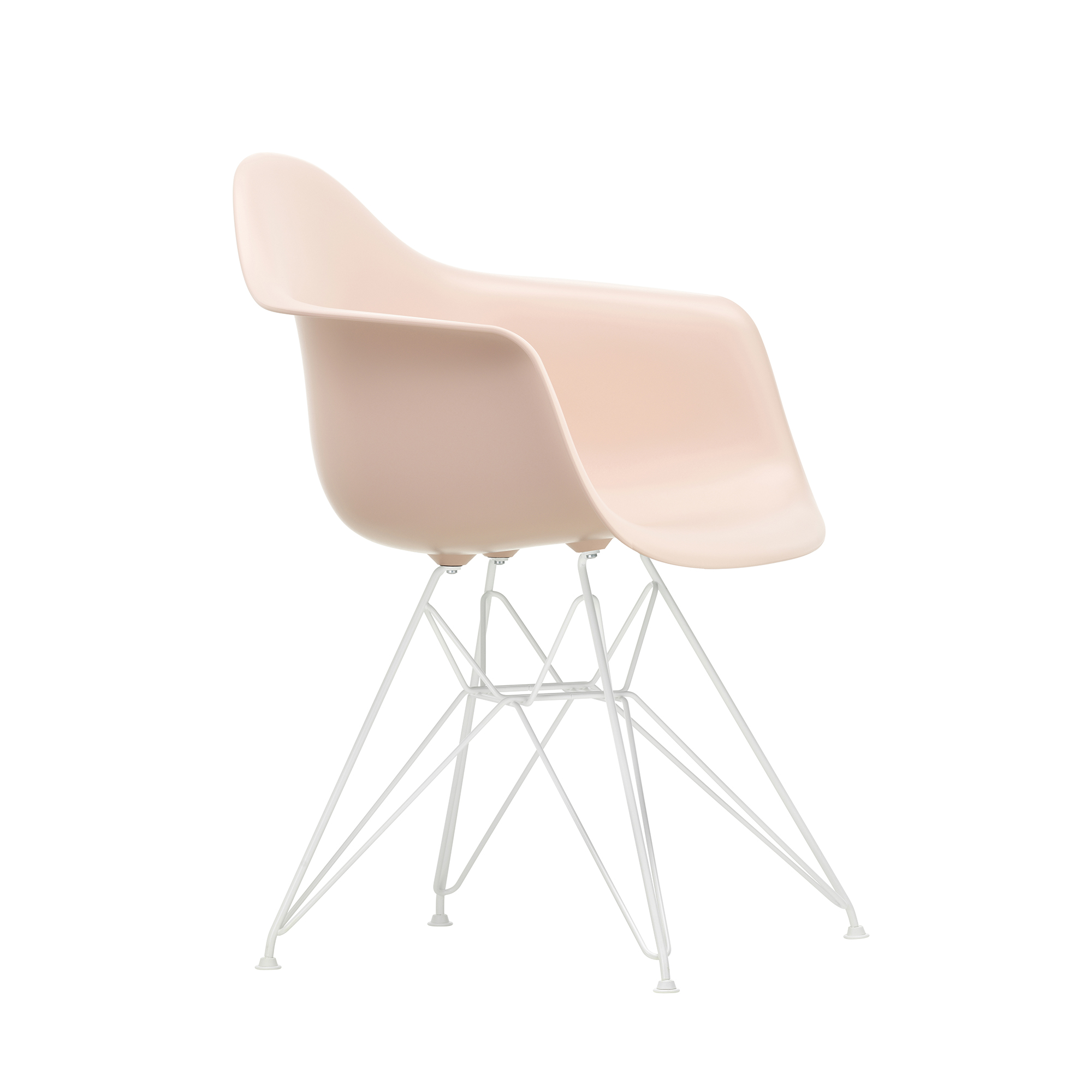 Eames Plastic Armchair DAR Piètement blanc